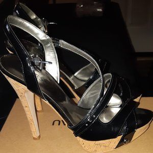Guess platform cork high heels